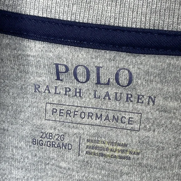 Polo Ralph Lauren Performance Interlock Track Full Zip Jacket Gray 2XB